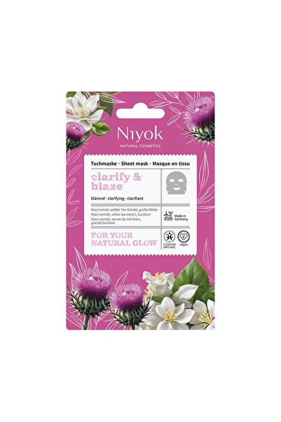 Niyok Mască șervețel purificatoare cu niacinamidă și ceai alb, Niyok, 10ml