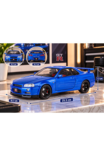 WELLY 1:18 Large Scale Skyline Aries Gt-R R34 Model Car