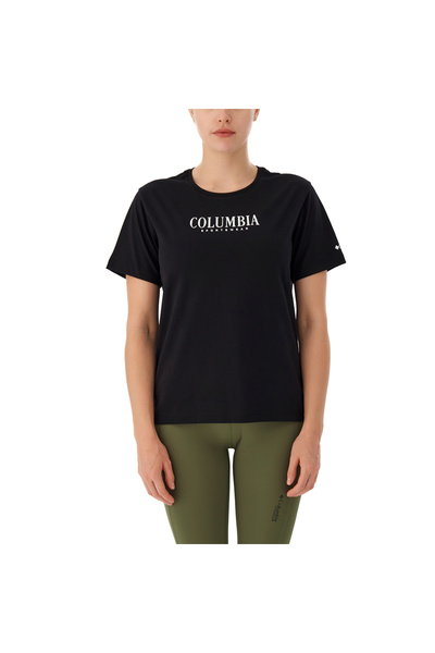 Columbia تي شيرت نسائي قصير الأكمام من ماركة CSC كاجوال