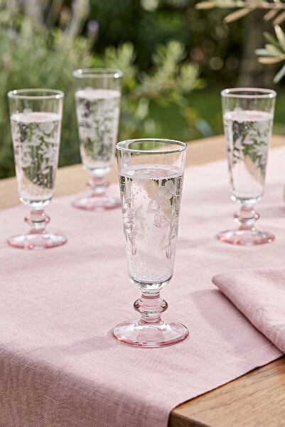 Rakle X Bengi Kurtcebe Anneanne Sofraları Set of 4 Hand Decorated Cut Glass C...