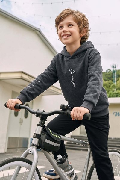 Fulla Moda 3-nitna majica sa kapuljačom za decu, unisex, sa štampanim tekstom