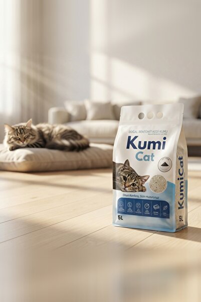 Eko-Premium Çok Güçlü Topaklanan Kedi Kumu - Aktif Karbon 5 LT