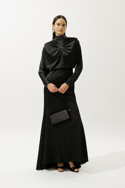 Manuka L'Amour Stone Evening Dress Black