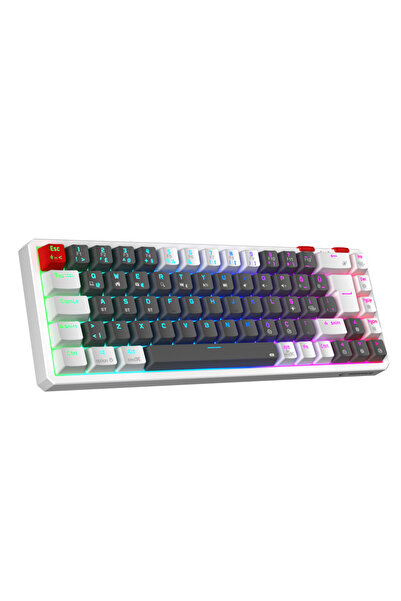 Rampage Yoru Mini Pro 2.4ghz Bt5.0 Type-c Red Switch Hot Swap Rgb Mekanik Oyu...