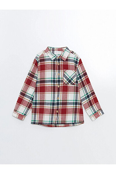LC Waikiki Lcw Kids Plaid Long Sleeve Plaid Print Boys Shirt