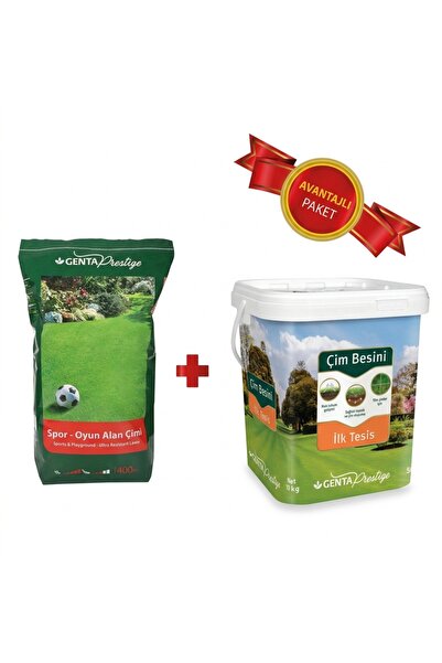 Genta Prestige Spor Alan Çim Tohumu 10 Kg - Genta Prestige İlk Tesis Çim Gübr...