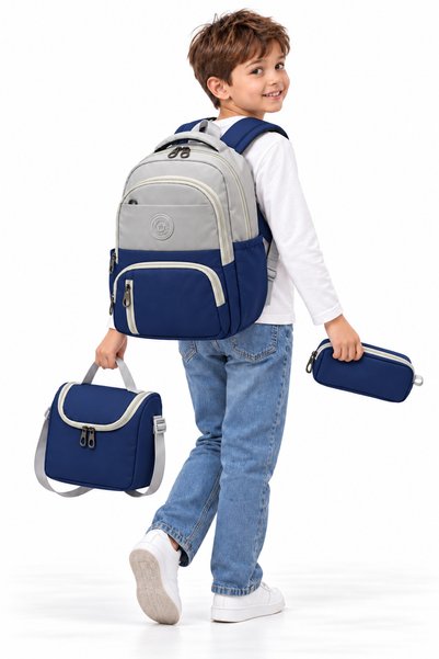 ÇantaExpress Water Resistant First School Bag Set of 3 Unisex Children's Prim...