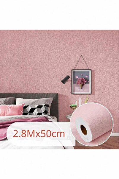 Renkli Duvarlar 50x280cm Pembe Kendinden Yapışkanlı Isı Ve Ses Yalıtımını Destekler Boyanabilir Duvar Paneli Kağıdı