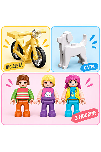 Minibric Set de Constructie cu Piese Tip Blocuri Construit 770 Piese Family Camping Time, Camping, Masina