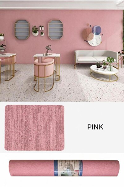 Renkli Duvarlar 50x280cm Pembe Kendinden Yapışkanlı Isı Ve Ses Yalıtımını Des...