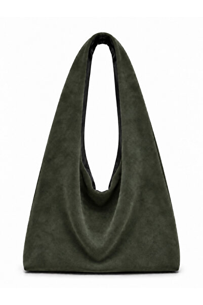 Puledro Suni Süet Omuz Çantası Hobo Bag Omuz Çantası