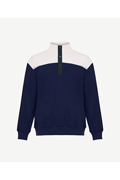 Yargıcı Pamuk Regular Dik Yaka Uzun Kol Sweatshirt
