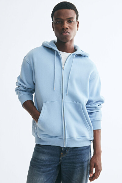 H&M Kapüşonlu ve Fermuarlı Üst Loose Fit