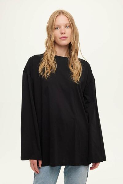 Manuka Wide Sleeve Oversize Tshirt Black