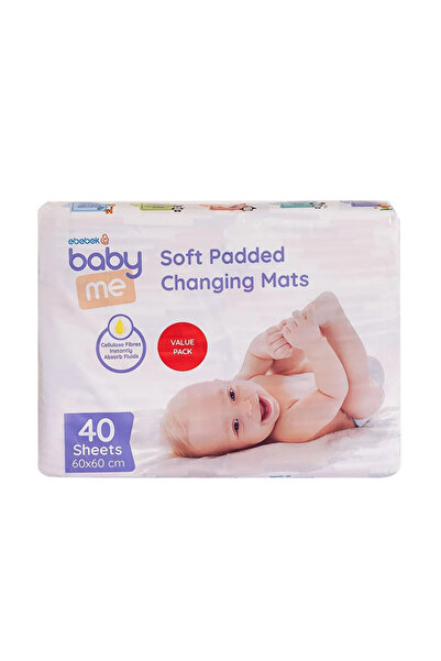 Baby&Me Pofuduk Alt Değiştirme Örtüsü 60x60 Cm 40 Adet