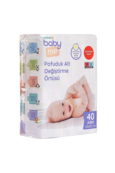 Baby&Me Fluffy Diaper Changing Cover 60x60 Cm 40 Pieces