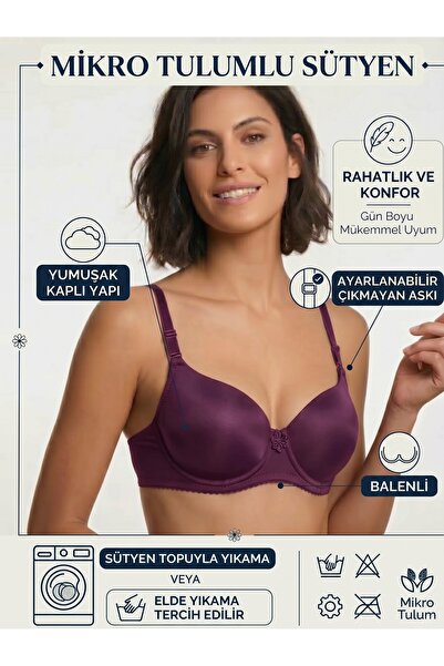 Ebru Mikro grudnjak sa žicama i pokrivenim materijalom