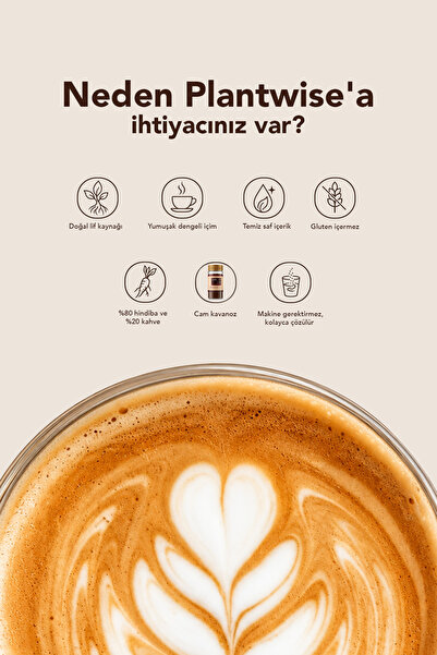 Plantwise Chicory Coffee Prebiotic-High Fiber 80% Chicory 20% Coffee 100g Glass Jar