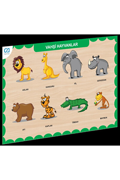 CA Games Caahs-3213 Wooden Wild Animals Find-And-Place