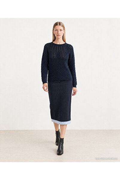 Yargıcı Regular Boat Neck Long Sleeve Sweater