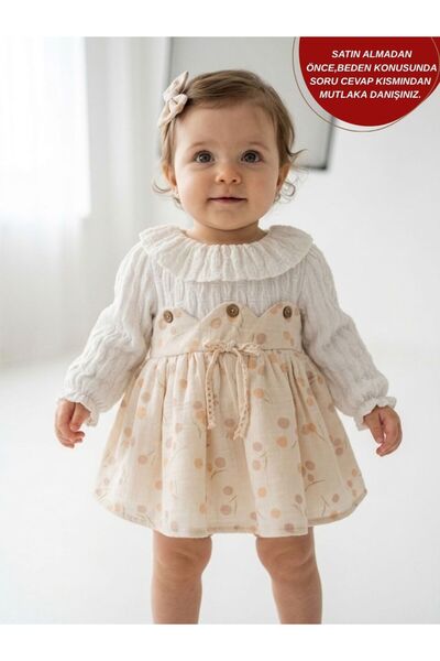 aysskids فستان CLARA بأكمام طويلة وتنورة للمناسبات الخاصة للفتيات الصغيرات