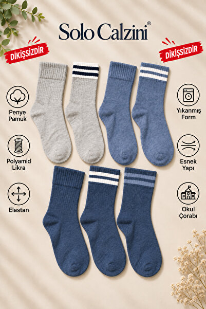 MODA 7li erkek çocuk kolej çorap