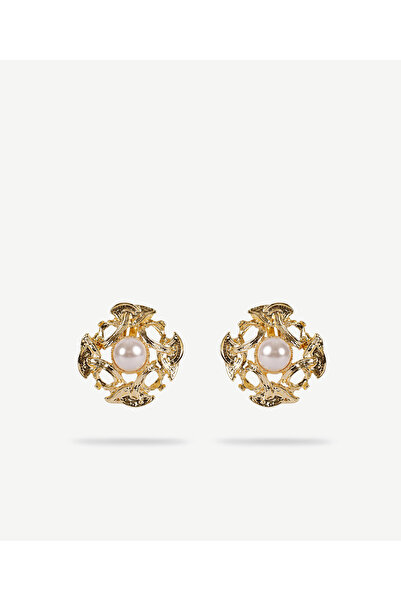 Yargıcı Pearl Detailed Gold Earrings