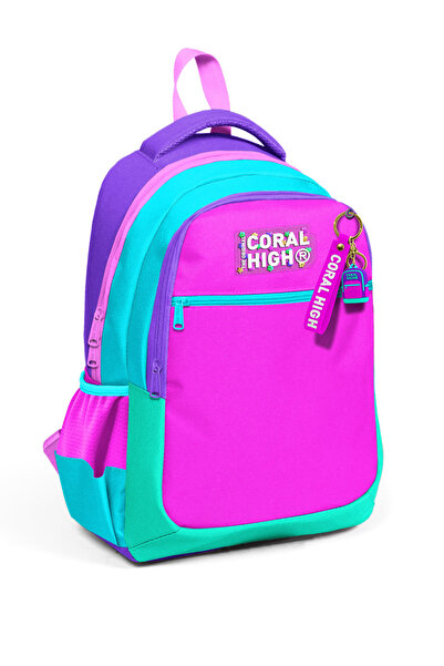 Coral High Kids Çok Renkli Üç Bölmeli Okul Sırt Çantası 14426