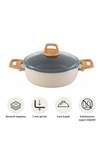 Milanor Neo Seramik 24 cm Basık Tencere