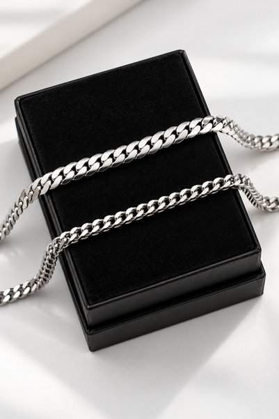 TREND COLLECTİON سوار رجالي من الفولاذ المقاوم للصدأ 316L (2 قطعة)