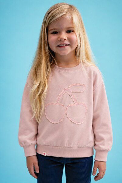 Cigit İnce Mevsimlik Sweatshirt 1-7 Yaş Pudra Pembe