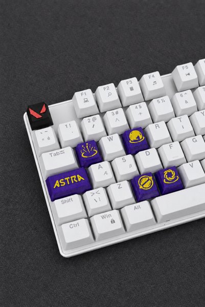 Makerpax Valorant Astra Keycaps, Q-E-X-C Mekanik Klavye Tuşu