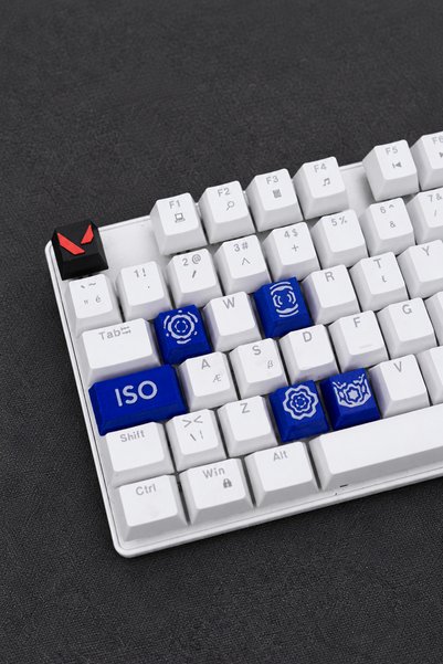 Makerpax Valorant Iso Keycaps, Q-E-X-C Mekanik Klavye Tuşu