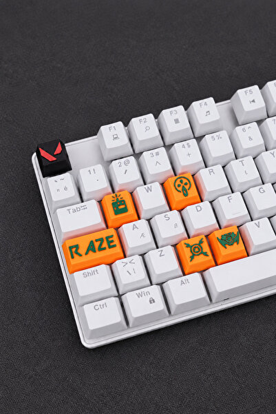 Valorant Raze Keycaps, Q-e-x-c Mekanik Klavye Tuşu