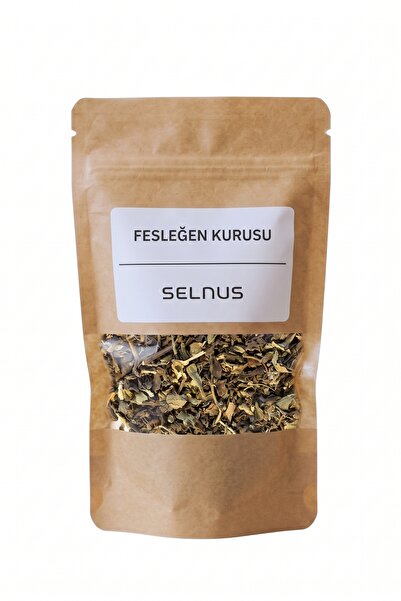 SELNUS Kuru Fesleğen 100 Gr Kurutulmuş Fesleğen Yaprağı Reyhan Basil Ocimum b...