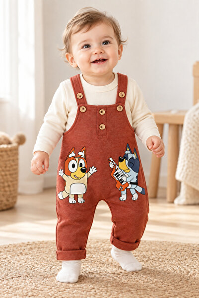 NOTA KİDS Boy Baby 100% Cotton 3-18 Months Cute Dog Printed Baby Romper