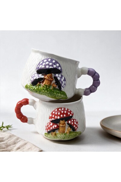 sharp&art Relief Pattern 15 Different Models 2-Piece Mug, Hand-Crafted, 2D 36...