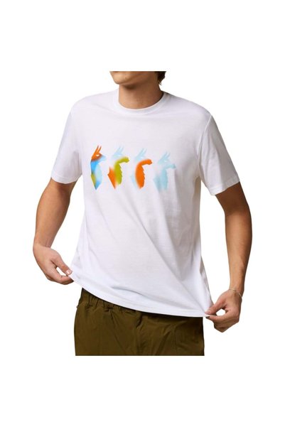 Cotopaxi Tricou bărbătesc Cuatro Bitmap-Alb-S
