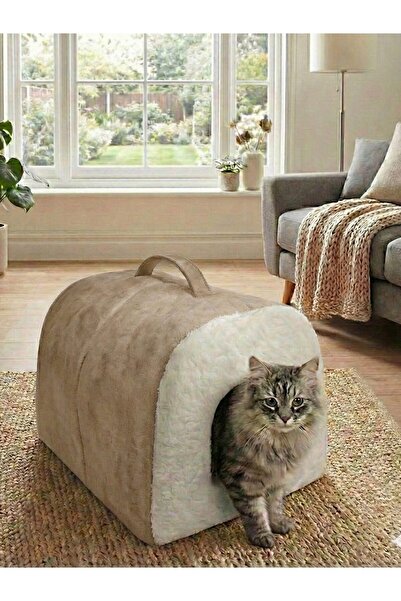 Taşınabilir Kedi Köpek Yatağı Mağara Model Yuva