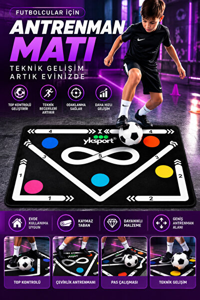 alfapazar e-ticaret Orijinal Kaymaz Futbol Antrenman Matı Ve Eğitim Seti Top ...