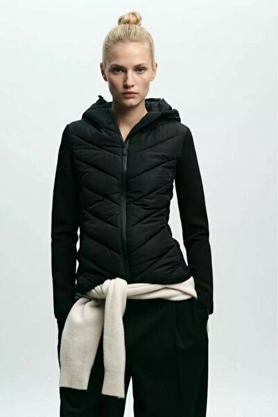 PRİFALDİ Hooded Rang Rover Slimfit Black Inflatable Jacket