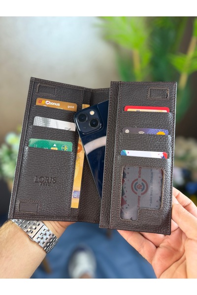 LORİS POLO Milano Hakiki Deri Unisex Telefonluk Cüzdan