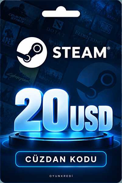 Steam Cüzdan 20 Kodu  USD