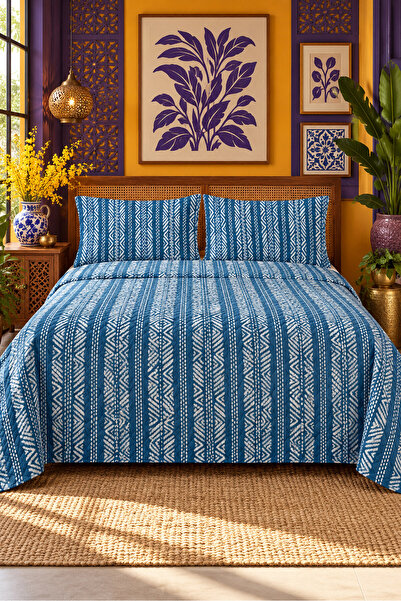 Evmila Modern Pattern Double Printed Pique (200x220 Cm) Colorful