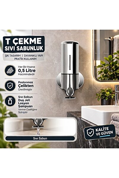 T Çekmeli sıvı sabunluk