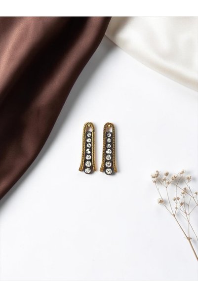 FAYRA ACCESSORIES Zircon Stone Design Earrings