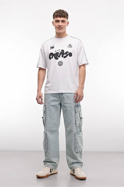 BANNY JEANS Erkek Kargo Cepli Jean Pantolon Boru Paça