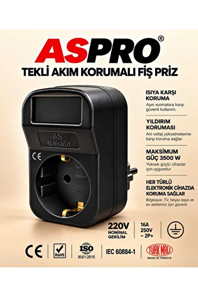 AKIM KORUMALI FİŞ PRİZ,FİŞ,PRİZ,TEKLİ FİŞ