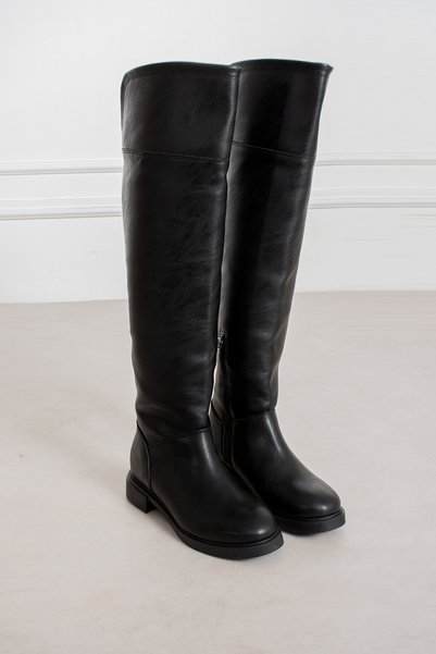 Madam Tarz Kcl-Br010 Zippered Low Heel Boots