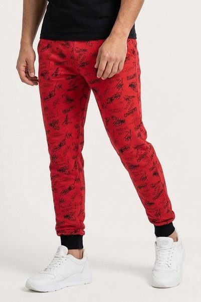 wingetstar Red Printed Sweatpants